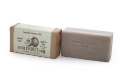 coconut and olive oil 300 grams scrub soap with grounded coconut shells - made in italy by Saponificio Varesino