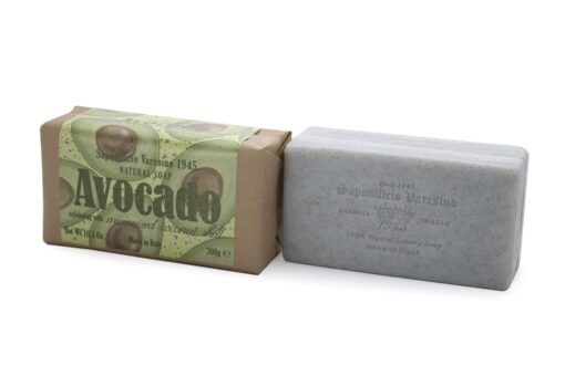 avocado 300 grams scrub soap with grounded coconut shells - made in italy by Saponificio Varesino