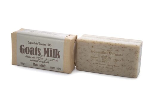 goats milk 300 grams scrub soap with coffee grounds - made in italy by Saponificio Varesino