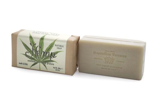 hemp 300 grams scrub soap with grounded coconut shells - made in italy by Saponificio Varesino